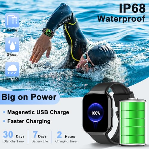 HD Touch Screen Smartwatch for Men Women with Call Answer/Making, Fitness & Sleep Monitor