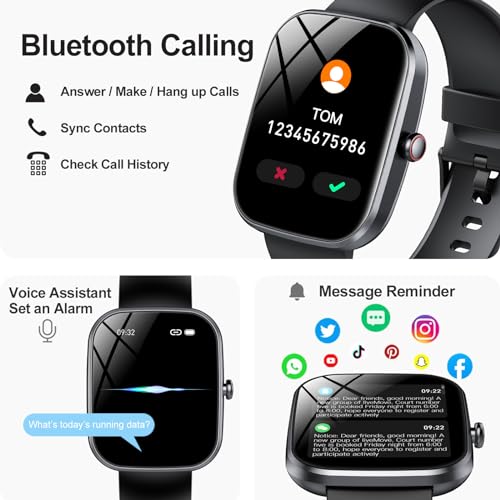 Touchscreen Smart Watch with Call/Text Reminder, Fitness Tracker
