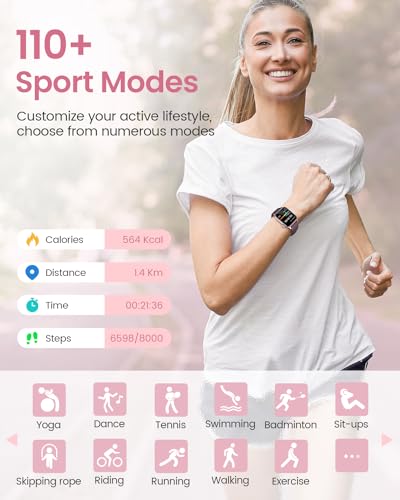 Women's Fitness Tracker Smartwatch with Blood Pressure Monitor