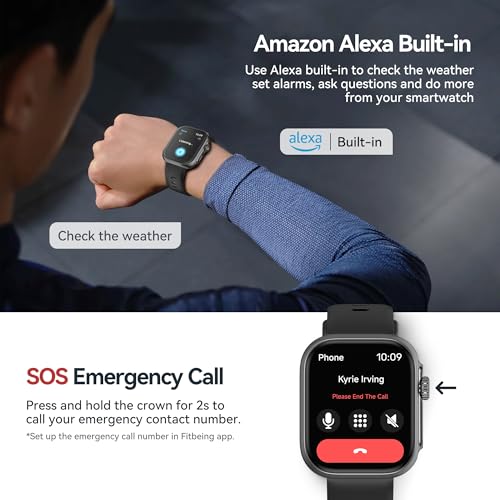 Unisex Smart Watch with GPS, Alexa, Heart Rate Tracker