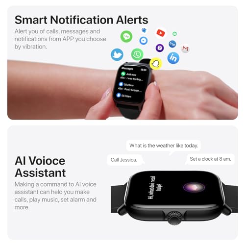 Dainlin Smart Watch - Fitness Tracker with 116 Modes
