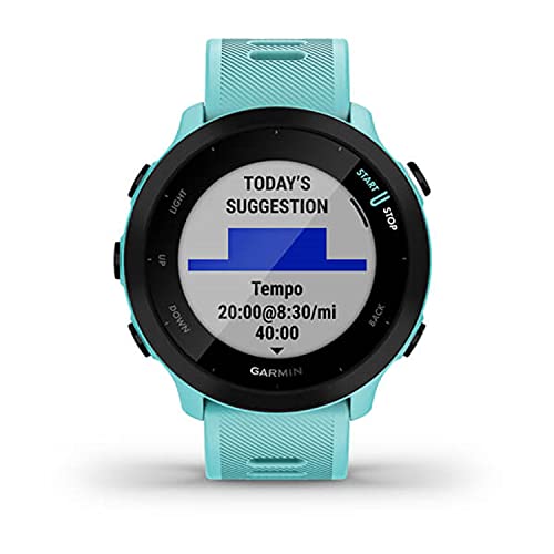Garmin Forerunner 55 GPS Running Watch, Aqua Color