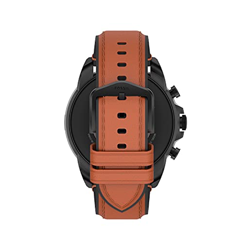 Fossil Gen 6 44mm Stainless Steel Leather Smart Watch