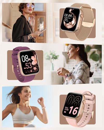 HD Fitness Tracker Smart Watch for Women, Bluetooth