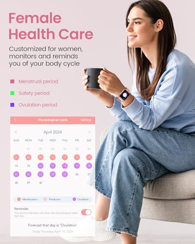 Women's Fitness Tracker Smartwatch with Blood Pressure Monitor