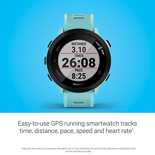 Garmin Forerunner 55 GPS Running Watch, Aqua Color