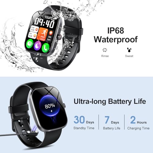 Touchscreen Smart Watch with Call/Text Reminder, Fitness Tracker