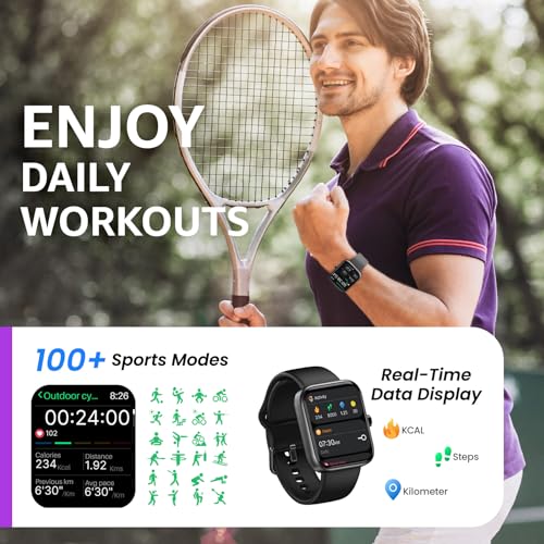TOZO 2024 Smart Watch with Fitness Tracker, 100+ Sport Modes