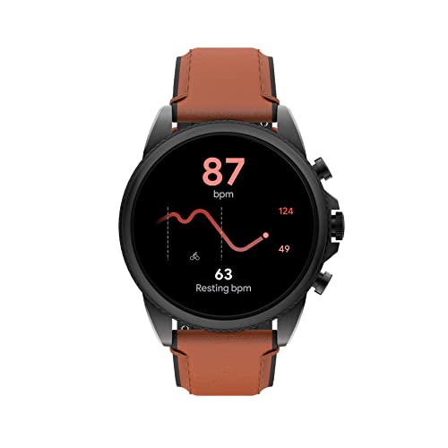 Fossil Gen 6 44mm Stainless Steel Leather Smart Watch
