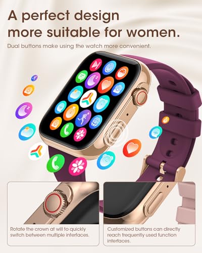 HD Fitness Tracker Smart Watch for Women, Bluetooth