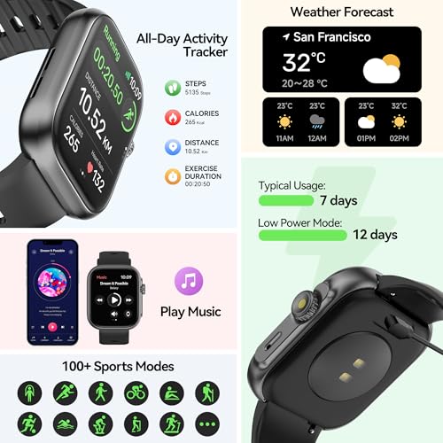 Unisex Smart Watch with GPS, Alexa, Heart Rate Tracker