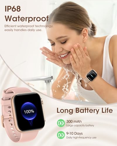 HD Fitness Tracker Smart Watch for Women, Bluetooth