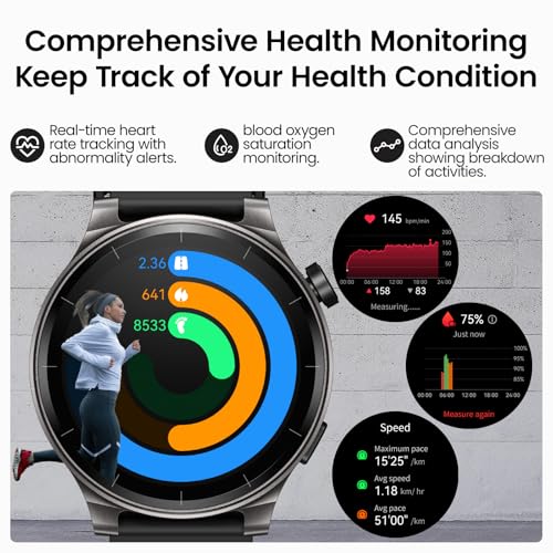 TOZO S5 Smart Watch: 1.43’’ AMOLED, 100+ Sport Modes