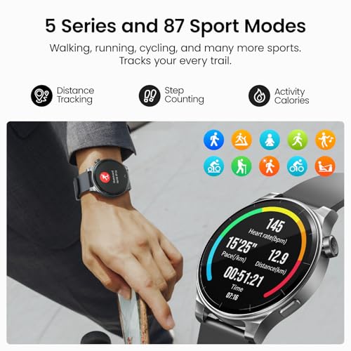 TOZO S5 Smart Watch: 1.43’’ AMOLED, 100+ Sport Modes