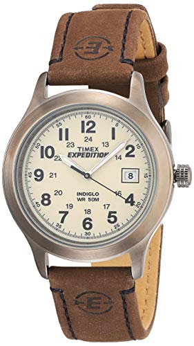 Men's Timex Expedition Metal Field Leather Watch Brown