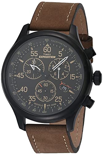 Timex Men's Expedition Field Chronograph Black/Brown Watch