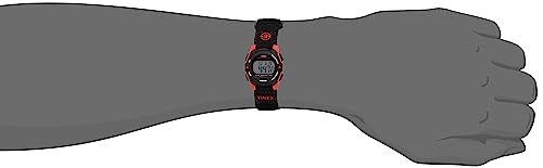 Timex Unisex Digital Expedition Black/Red Watch with Velcro