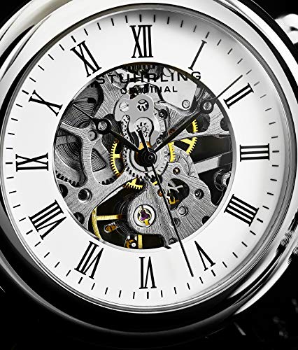 Men's Stuhrling Original Skeleton Analog Pocket Watch with Chain