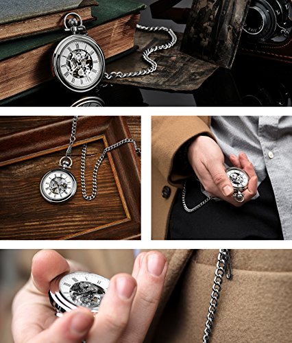 Men's Stuhrling Original Skeleton Analog Pocket Watch with Chain