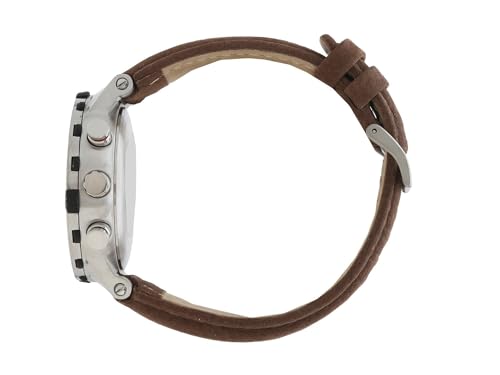 Timex Men's Intelligent Quartz Compass Watch, Silver and Brown