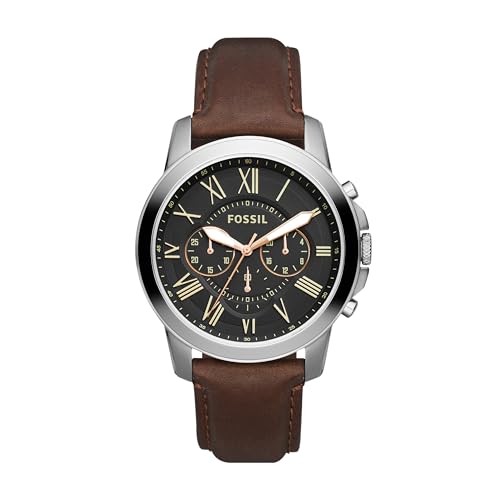Fossil Men's Grant Chronograph Watch - Silver/Brown FS4813