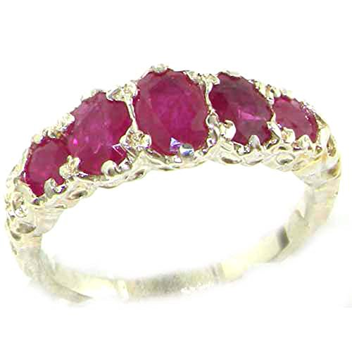Ruby Promise Ring in 925 Sterling Silver - 7.5