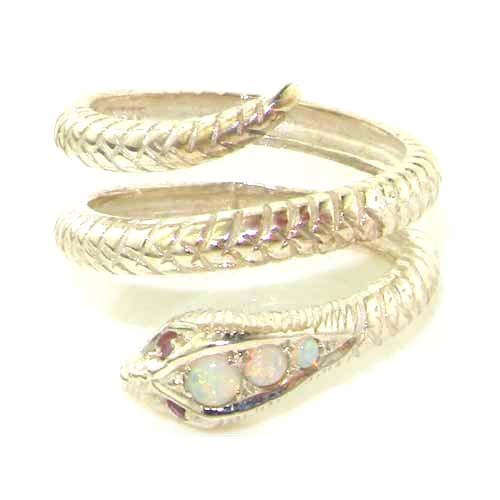 Opal and Ruby Promise Ring - Size 9.5