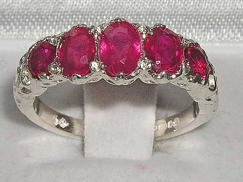Ruby Promise Ring in 925 Sterling Silver - 7.5