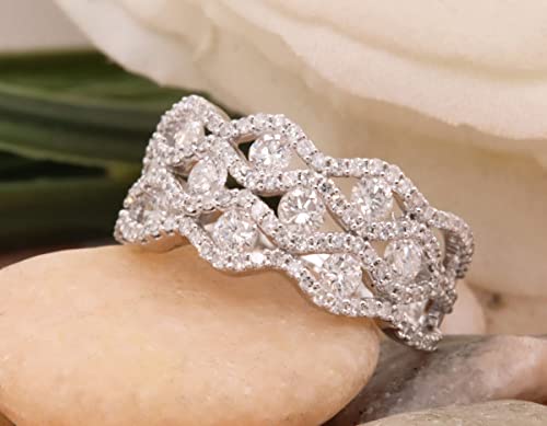 2 CTW 14k White Gold Diamond Women's Ring
