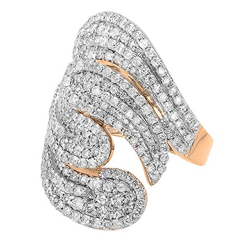 Dazzlingrock 3.00 Carat 14K Round Diamond Cocktail Ring