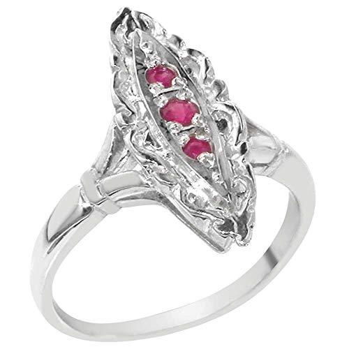 Sterling Silver Ruby Statement Ring - Sizes 4-12