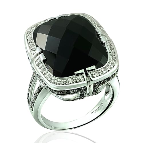 RB Gems Sterling Silver 925 Cushion Gemstone Ring