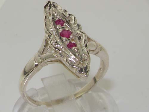 Sterling Silver Ruby Statement Ring - Sizes 4-12