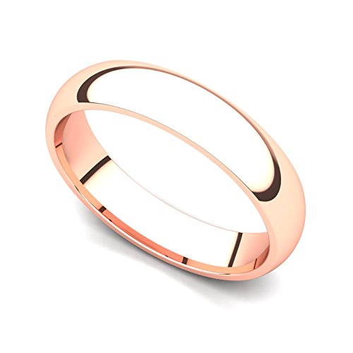 Juno Jewelry Rose Gold 4mm Wedding Band Ring