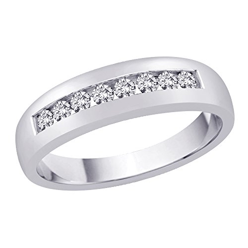 KATARINA 14K White Gold Diamond Men's Wedding Band