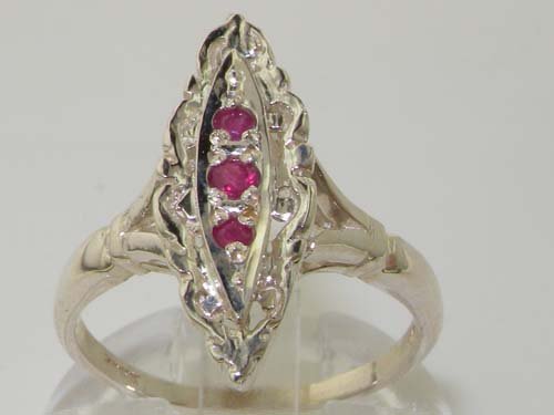 Sterling Silver Ruby Statement Ring - Sizes 4-12