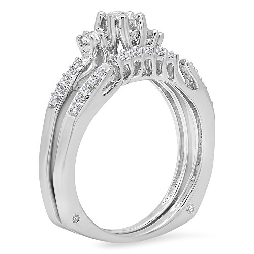 Dazzlingrock 0.75 Carat Diamond Bridal Ring Set