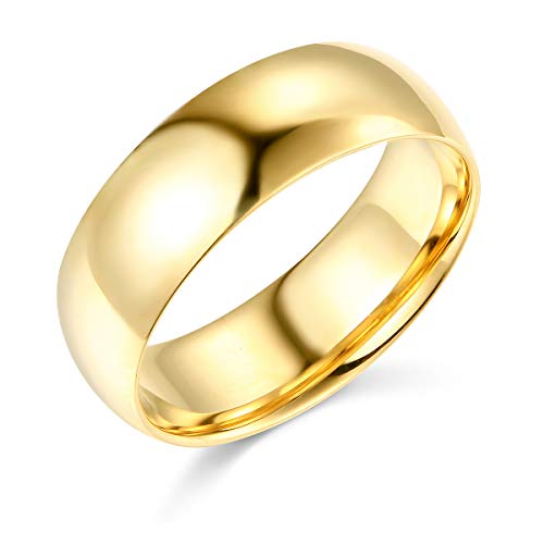14k Yellow Gold 7mm Comfort Fit Wedding Band