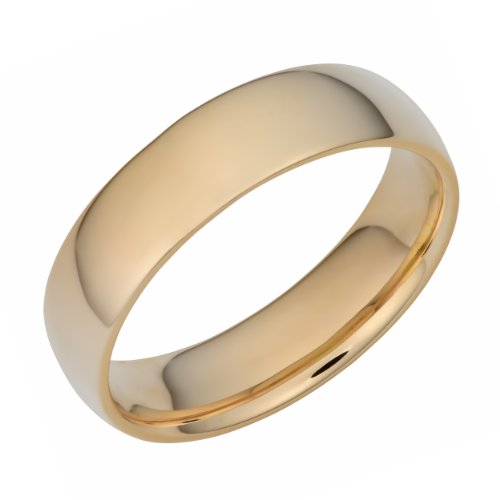 14k Yellow Gold 6mm Comfort Fit Wedding Band