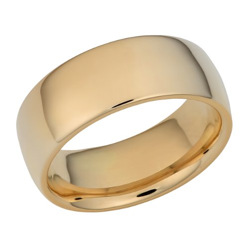 14k Yellow Gold 8mm Comfort Fit Wedding Band