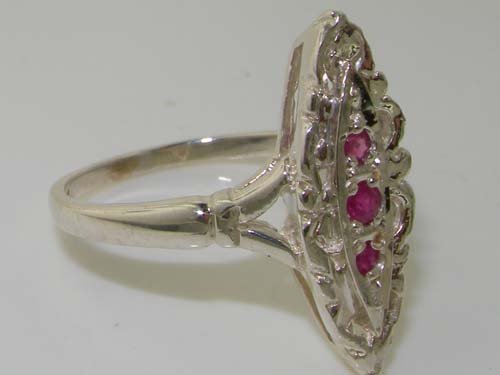 Sterling Silver Ruby Statement Ring - Sizes 4-12