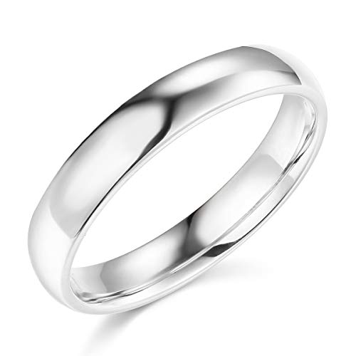 14k White Gold 4mm Comfort Fit Wedding Band