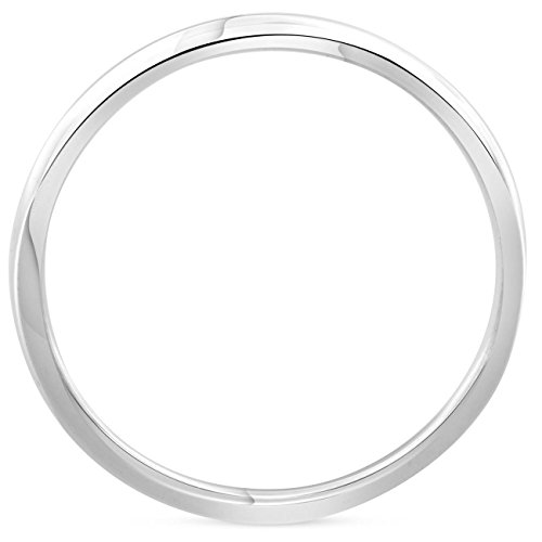 Platinum 2mm Comfort Wedding Band - Size 6