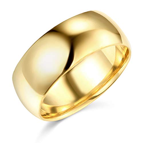 Simple 14k Yellow Gold 8mm Wedding Band Size 6