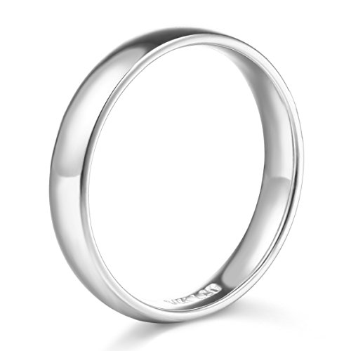 14k White Gold 7mm Wedding Band - Size 10