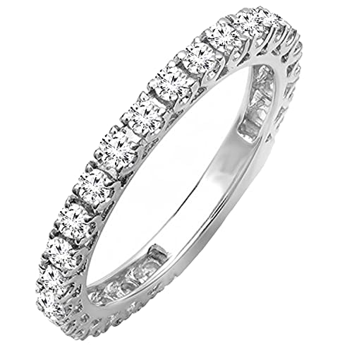Dazzlingrock Collection White Diamond Eternity Wedding Band Women