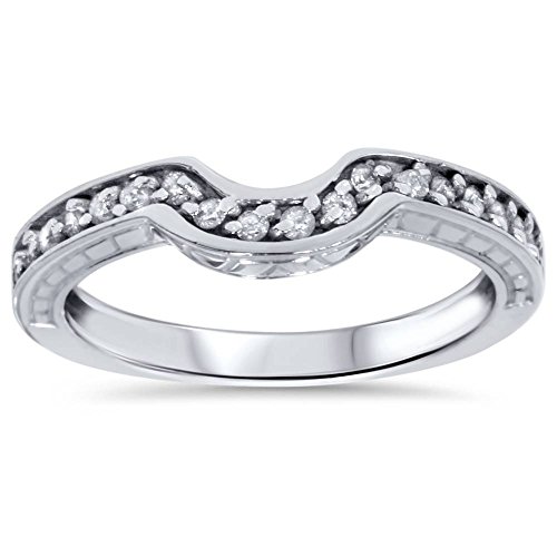 POMPEII3 1/4ct Wedding Ring Curved Enhancer - Size 7