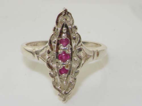 Sterling Silver Ruby Statement Ring - Sizes 4-12