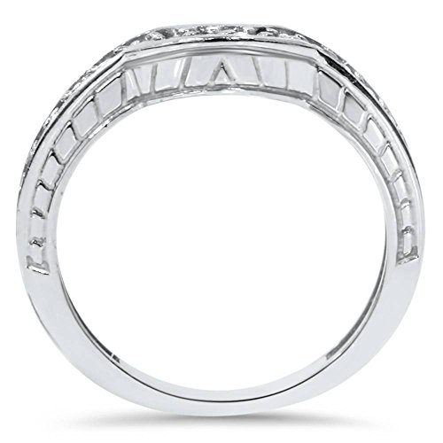 POMPEII3 1/4ct Wedding Ring Curved Enhancer - Size 7