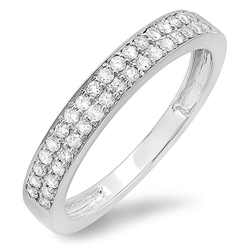Dazzlingrock 14k Round Diamond Women Anniversary Ring